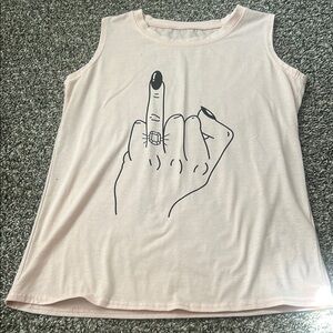 Pink Graphic Sleeveless Top